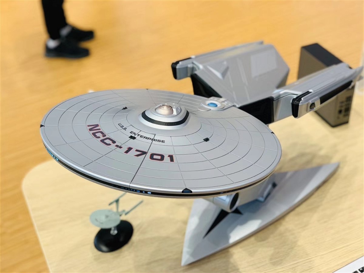 La PC Tiburn Enterprise Star Trek vista desde arriba