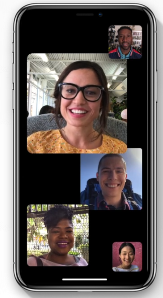 Clicca per vedere l'immagine originale Dettagli sulla nuova grafica delle videochiamate di gruppo con iOS 12