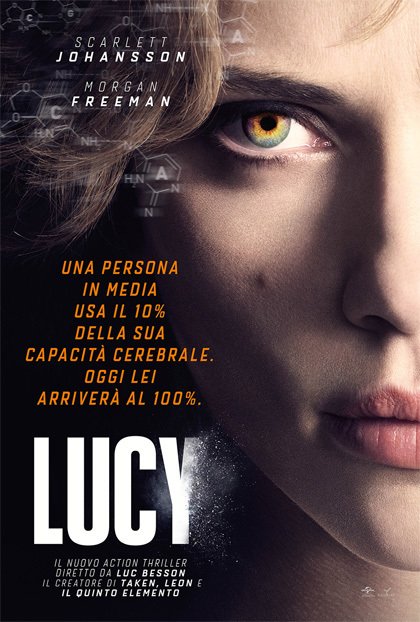 Scarlett Johansonn nel poster di Lucy (2014)