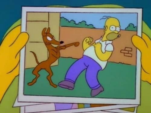 Homer e Piccolo aiutante di Babbo Natale Piccolo aiutante di Babbo Natale e Homer