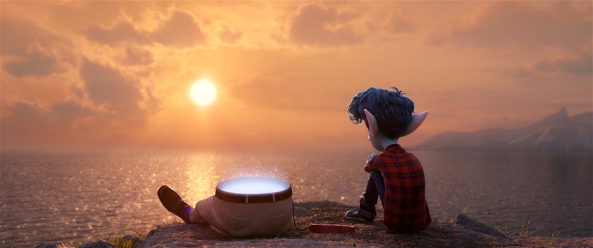 Il protagonista osserva il tramonto con suo padre