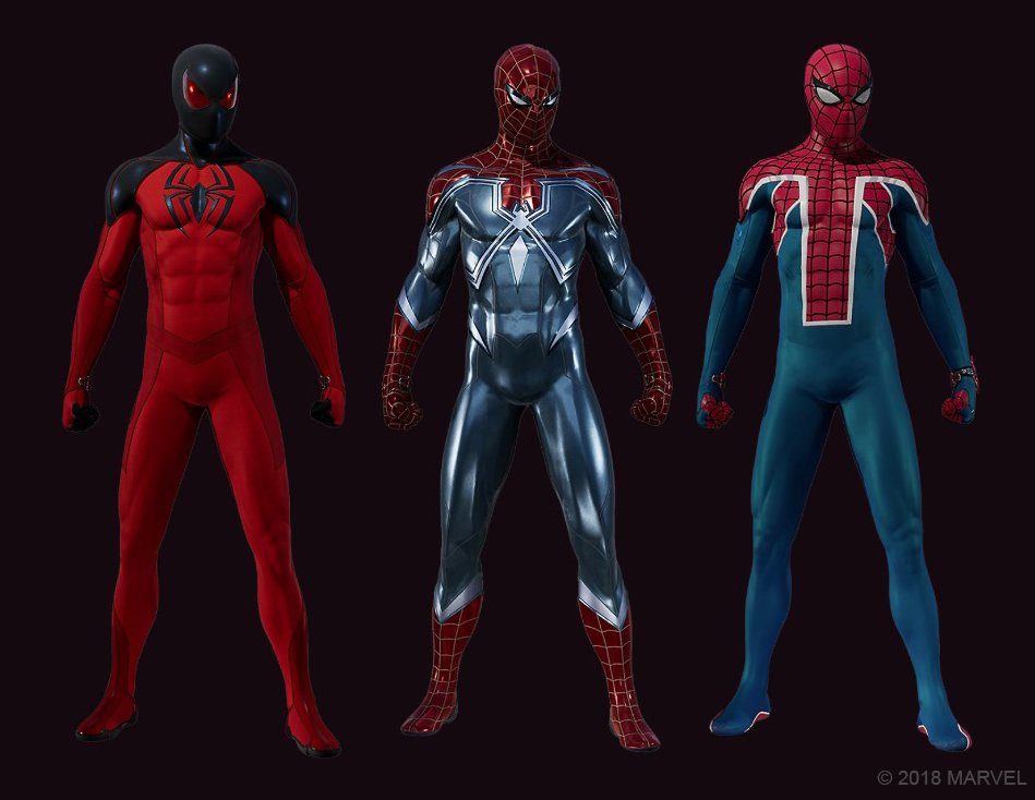 Un primo sguardo ai tre nuovi costumi di Marvel's Spider-Man