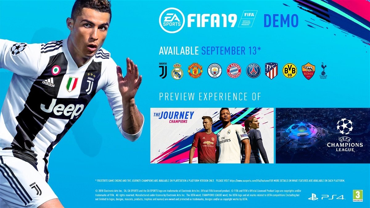 Una demo gratuita per FIFA 19 arriva il 13 settembre