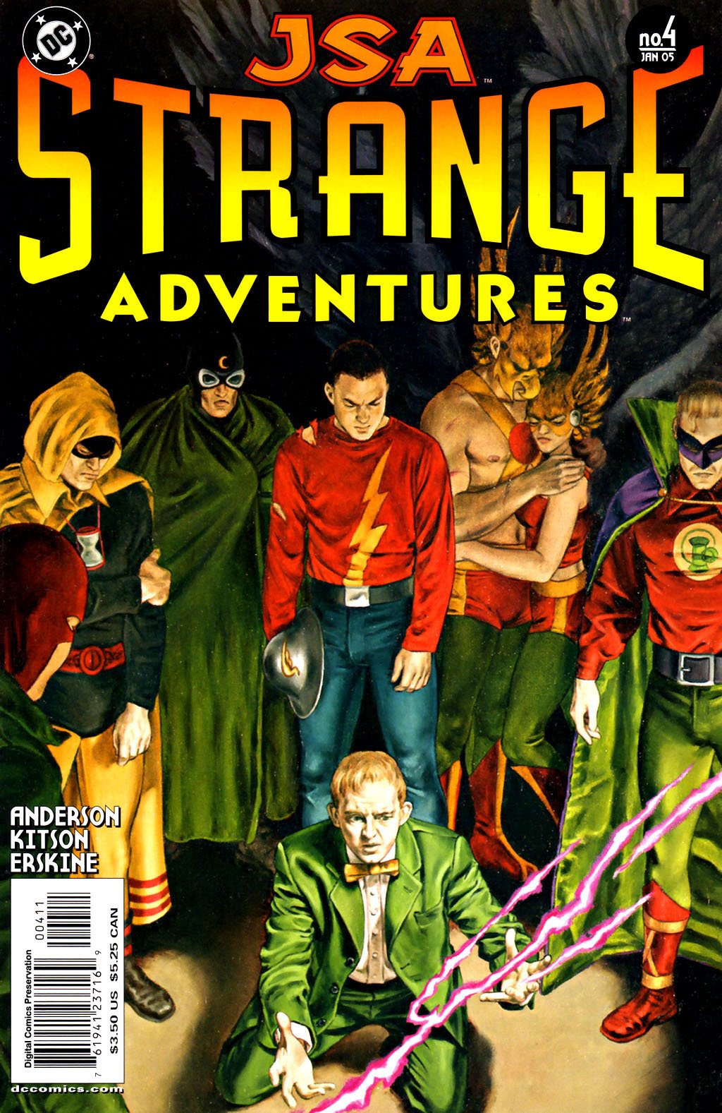 I supereroi della JSA nella cover del fumetto Strange Adventures