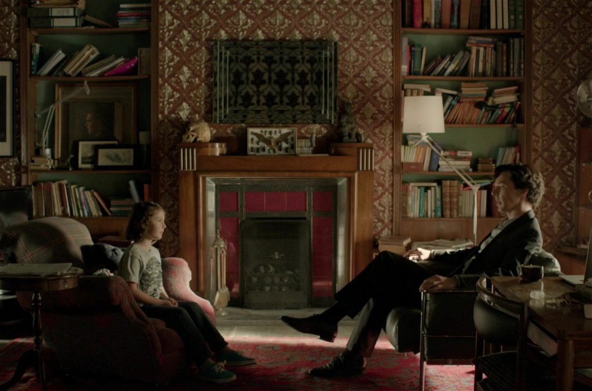 L'appartamento di Sherlock Holmes in una scena della serie