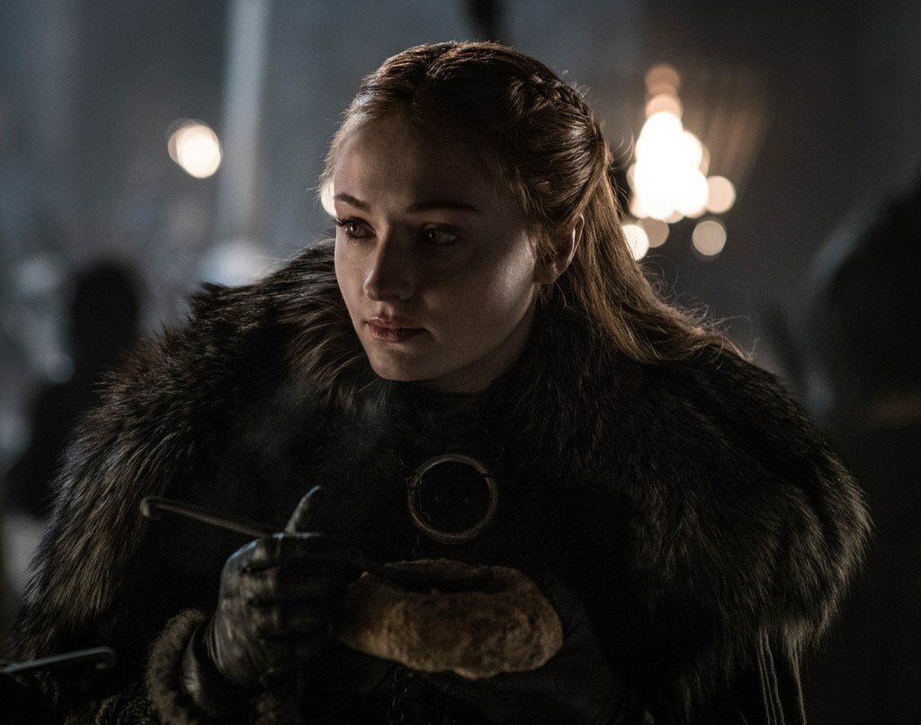 Sansa Stark in una sequenza di Game of Thrones