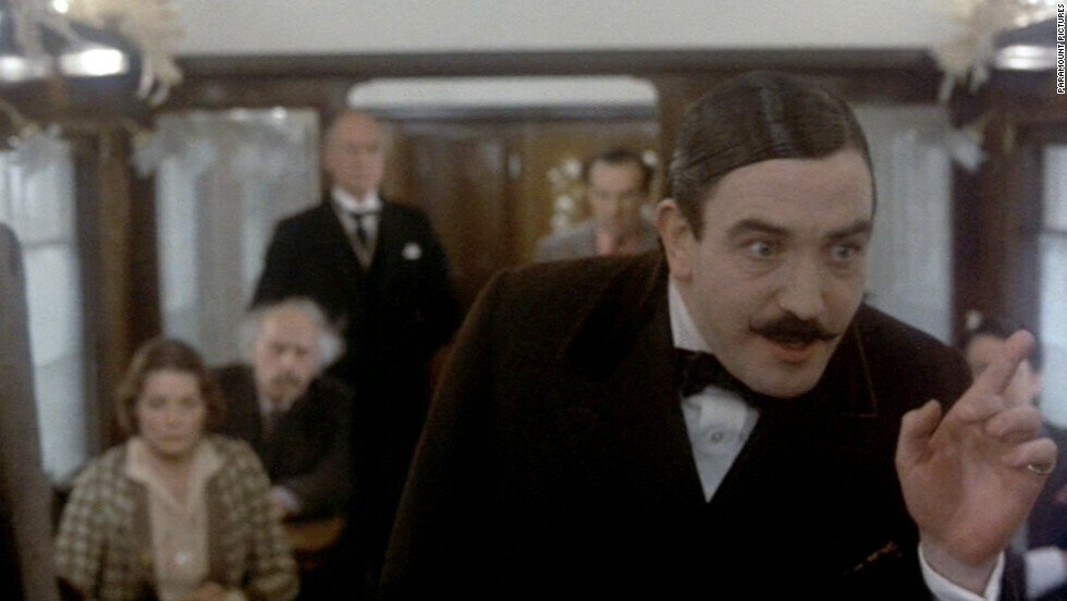 Poirot in una scena di Assassinio sull'Orient Express