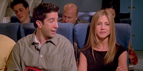Ross e Rachel in una scena di Friends