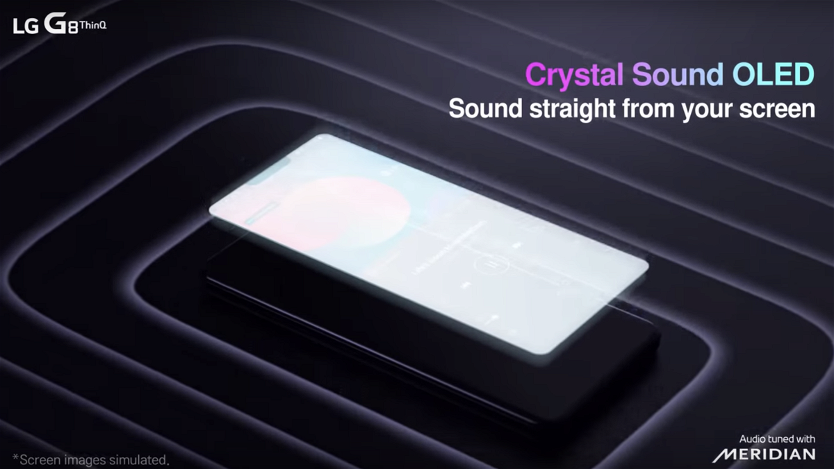 Immagine promozionale della tecnologia Crystal Sound OLED