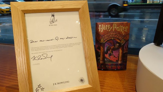 Lettera autografa di J.K.Rowling 