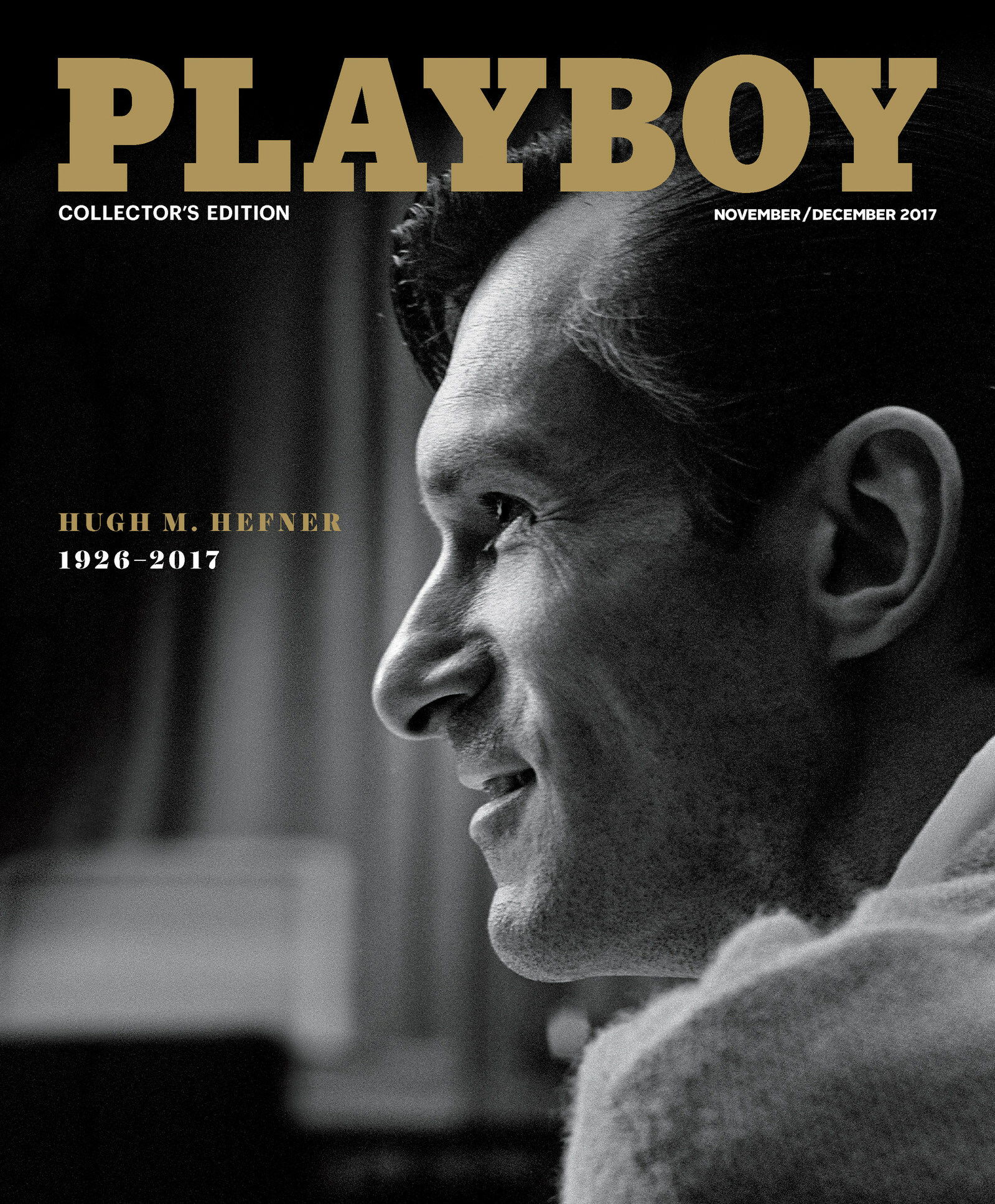 La copertina di Playboy con Hugh Hefner Hugh Hefner in copertina sul numero di novembre