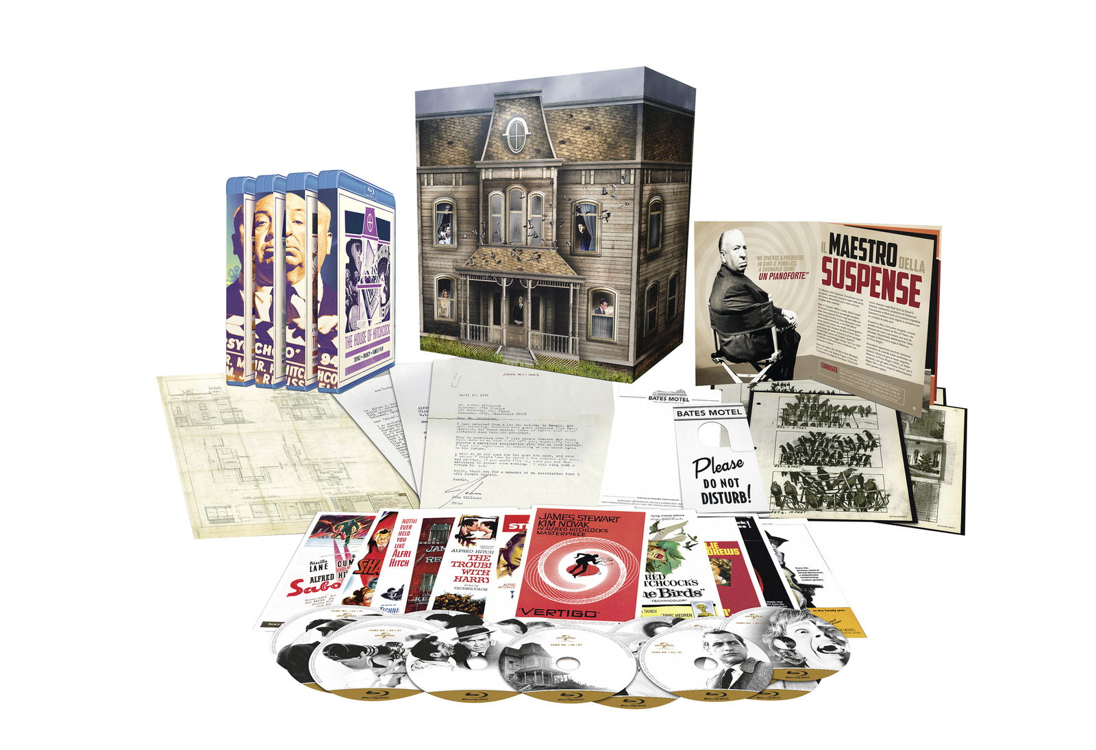Clicca per vedere l'immagine originale House of Hitchcock Collection - cofanetto con 15 film in formato Blu-ray