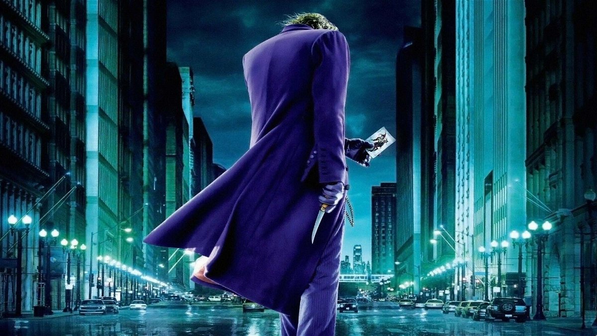 Character poster de Il cavaliere oscuro dedicato a Joker