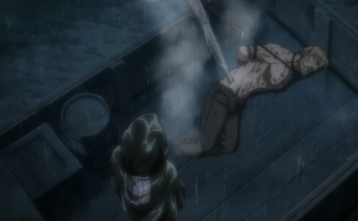 Clicca per vedere l'immagine originale Levi tiene a bada il potere di Zeke