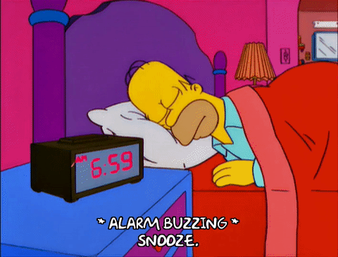 Clicca per vedere l'immagine originale Gif di Homer Simpson mentre dorme