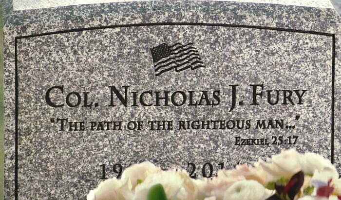 Una delle frasi simbolo di Pulp Fiction sulla tomba di Fury