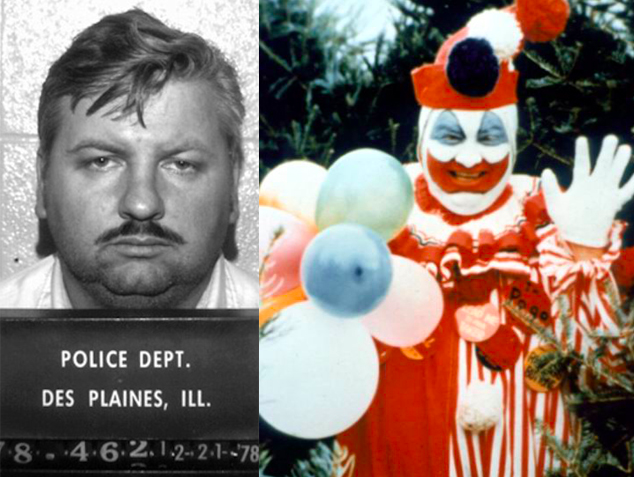 Il serial killer John Wayne Gacy e il suo travestimento da clown