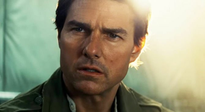 Un primo piano di Tom Cruise nel film La Mummia