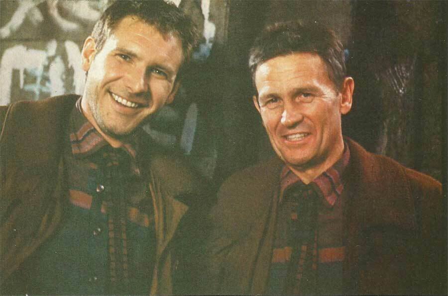 Harrison Ford e la sua controfigura sul set di Blade Runner