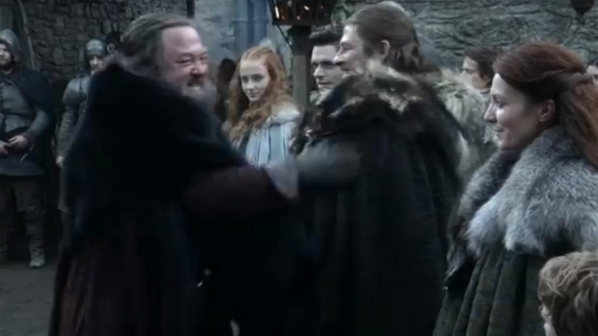 El cálido saludo entre Robert y Ned.