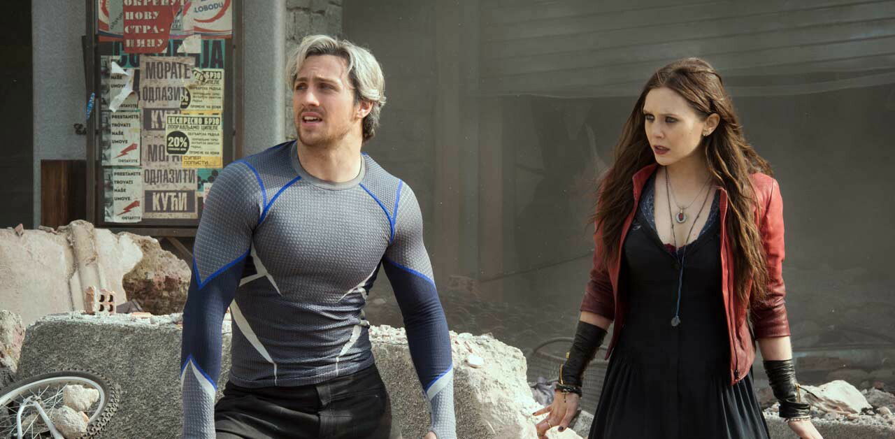 Clicca per vedere l'immagine originale Scarlet Witch e Quicksilver in una sequenza di Age of Ultron