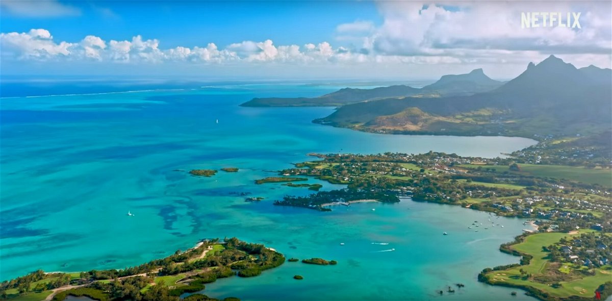 L'isola di Mauritius vista dall'alto
