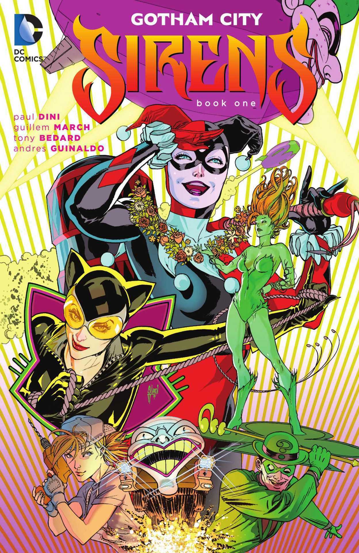 Clicca per vedere l'immagine originale Il primo volume del comic Gotham City Sirens
