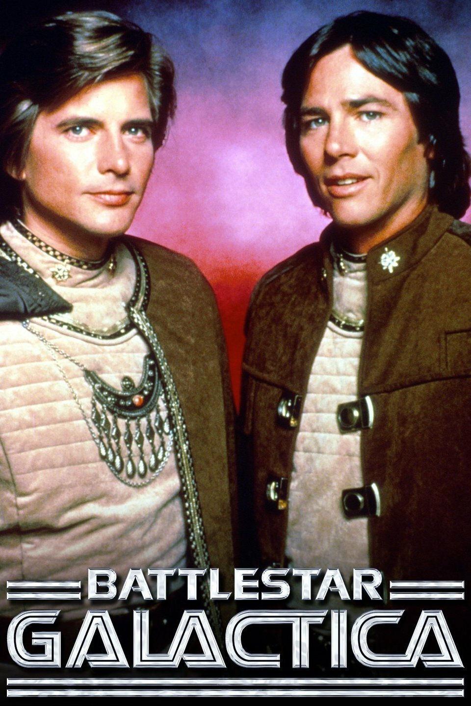 Richard Hatch e Dirk Benedict in Battlestar Galactica
