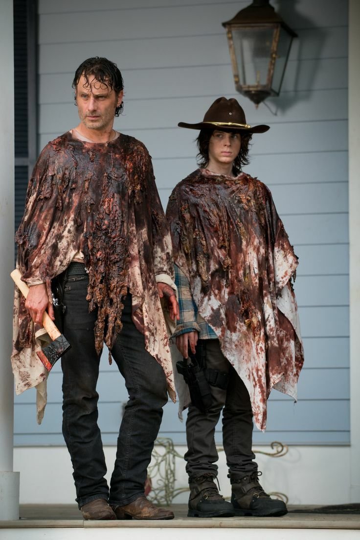 Rick e Carl Grimes in The Walking Dead, stagione 6