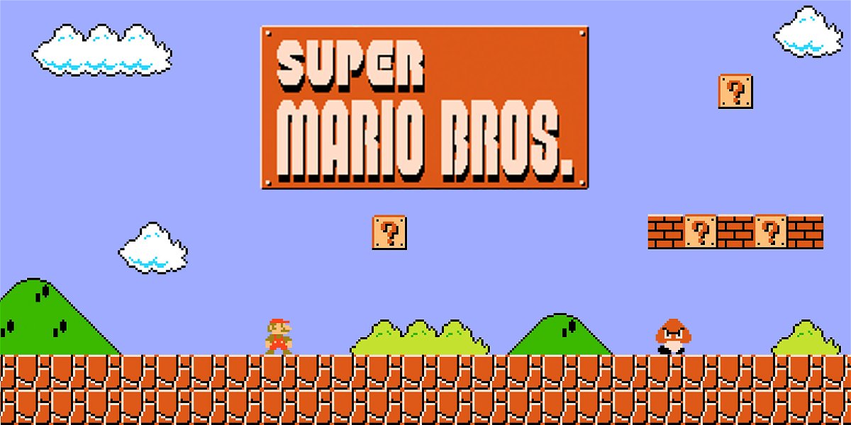 Super Mario corre nel primo livello del primo videogioco della saga