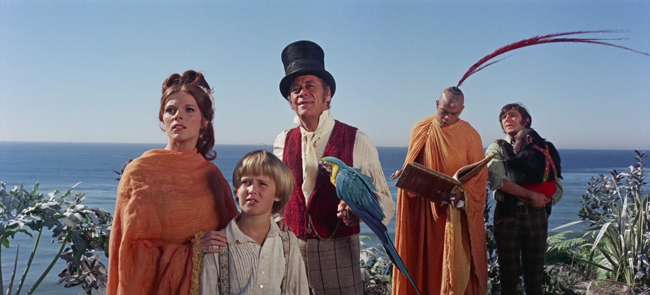 Clicca per vedere l'immagine originale Samantha Eggar, William Dix, Rex Harrison, Geoffrey Holder e Anthony Newley