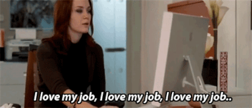 Clicca per vedere l'immagine originale Il diavolo veste Prada - GIF Amo il mio lavoro