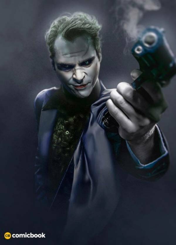 Joaquin Phoenix in costume da Joker