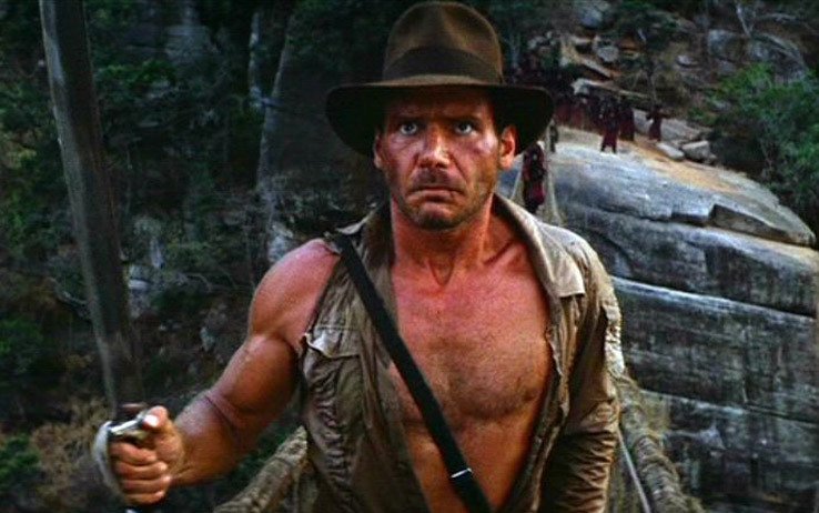Harrison Ford nei panni di Indiana Jones con il suo classico cappello