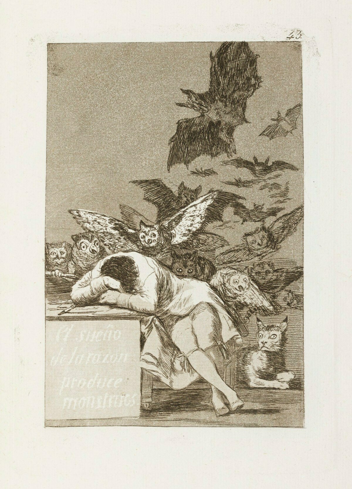 L'opera Il sonno della ragione genera mostri di Francisco Goya