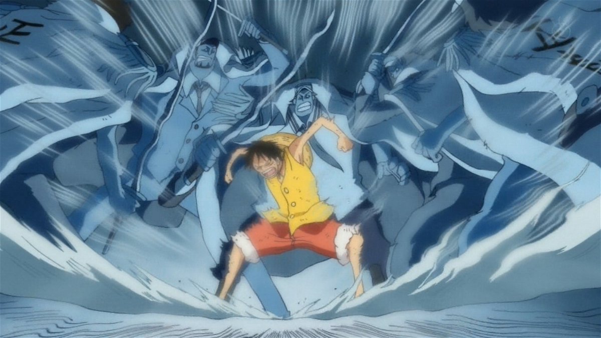 Luffy subconsciously awakens Haki
