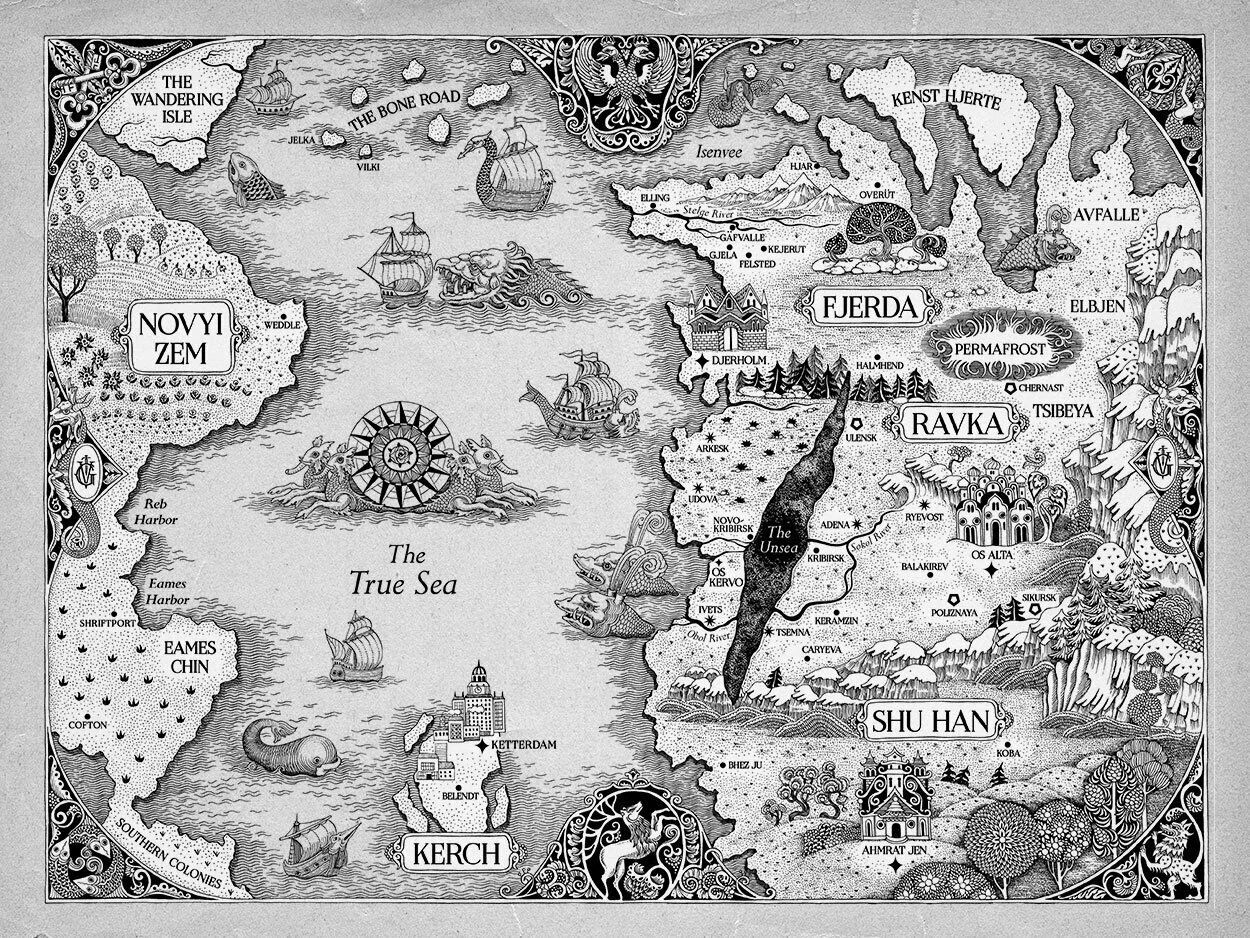 Clicca per vedere l'immagine originale Per orientarsi nel mondo di Shadow and Bone