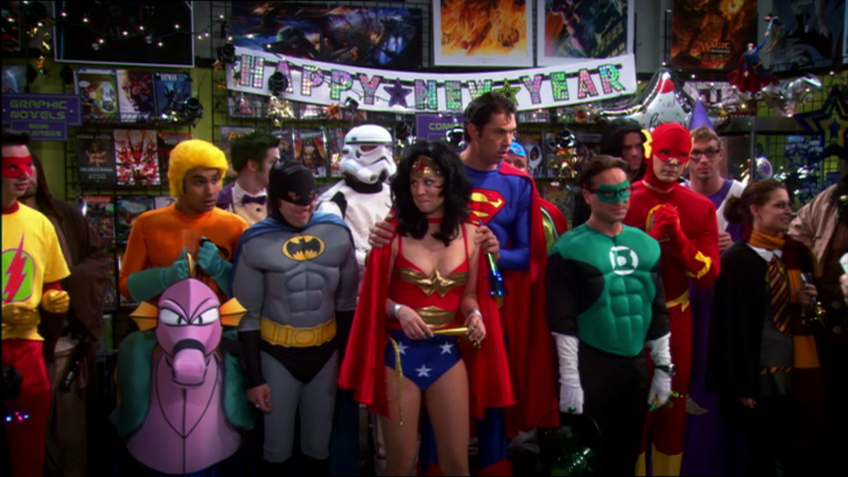The Big Bang Theory, i ragazzi con i costumi della Justice League