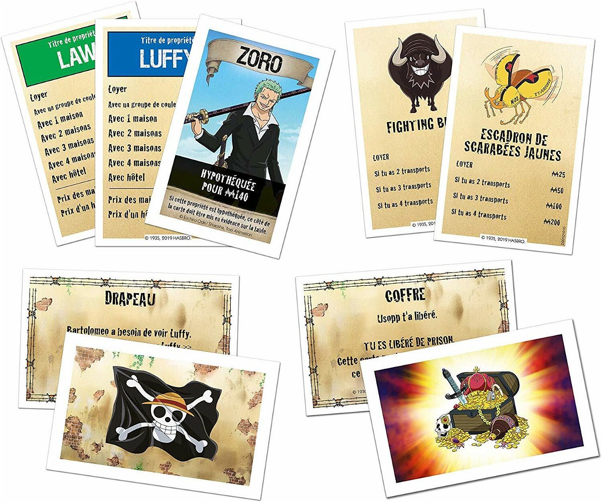 Unexpected and Probability: One Piece Monopoly cards