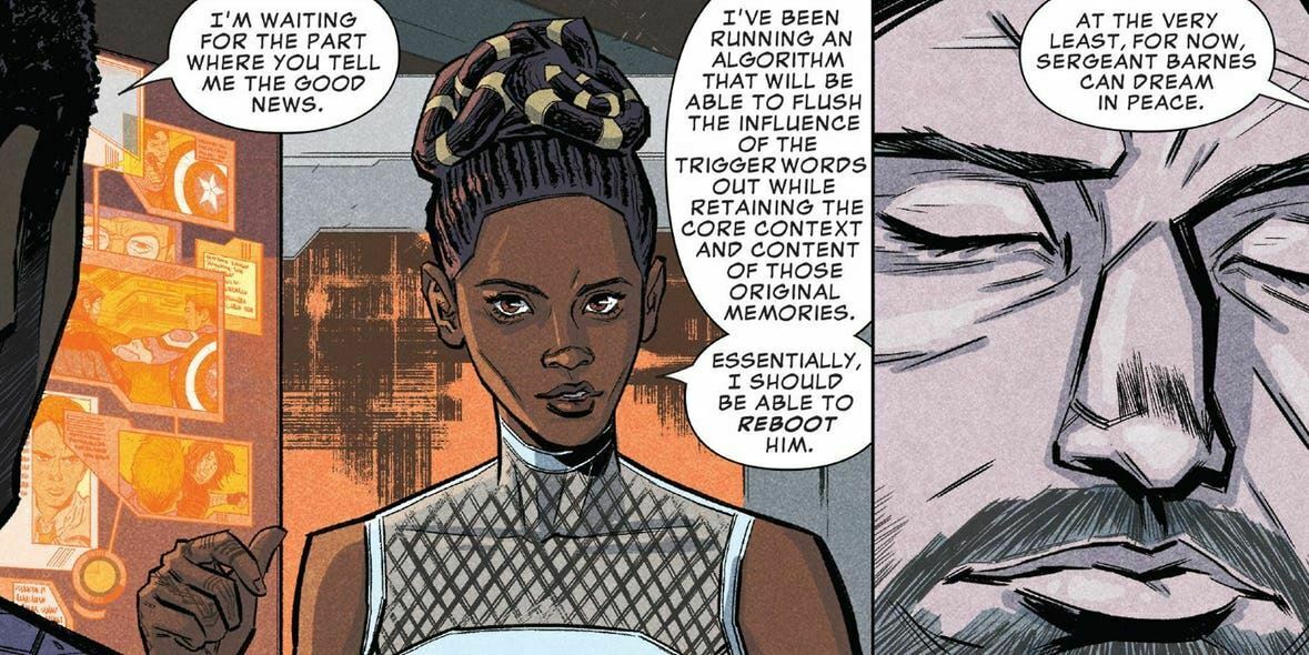 Clicca per vedere l'immagine originale Shuri spiega come ha deprogrammato Bucky