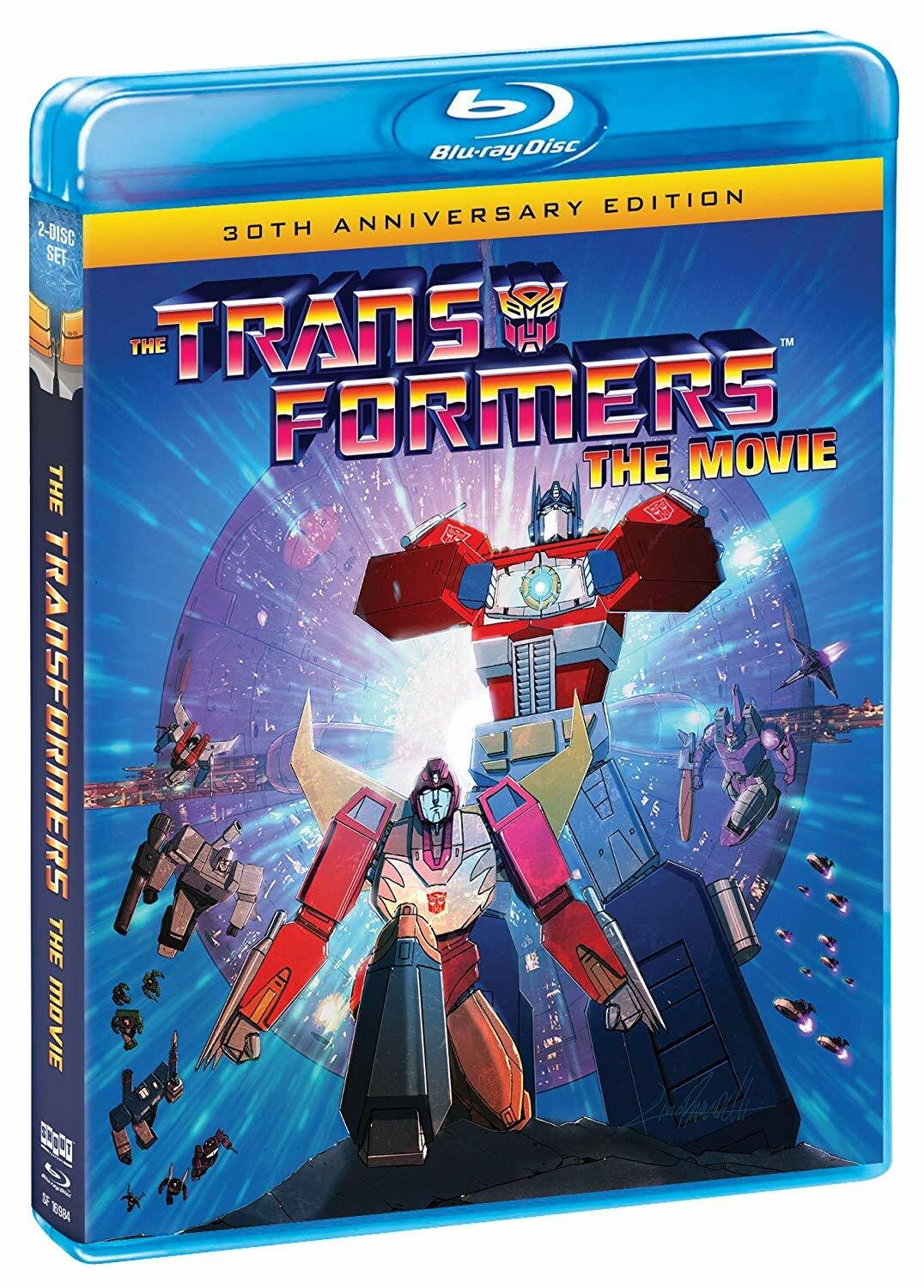 La cover del Blu-ray del 30esimo anniversario di The Transformers - The Movie