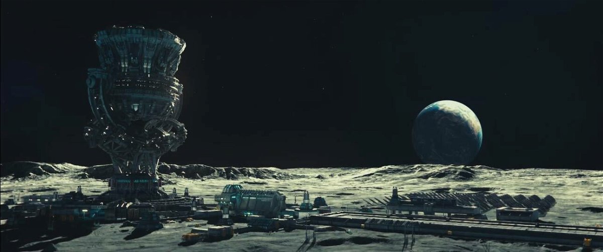 In Independence Day: Rigenerazione l'uomo ha costruito una base sulla luna