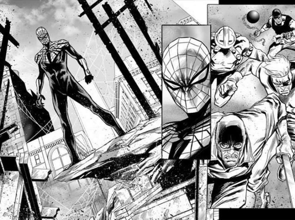 Una tavola di Superior Spider-Man Team-Up realizzata da Marco Checchetto