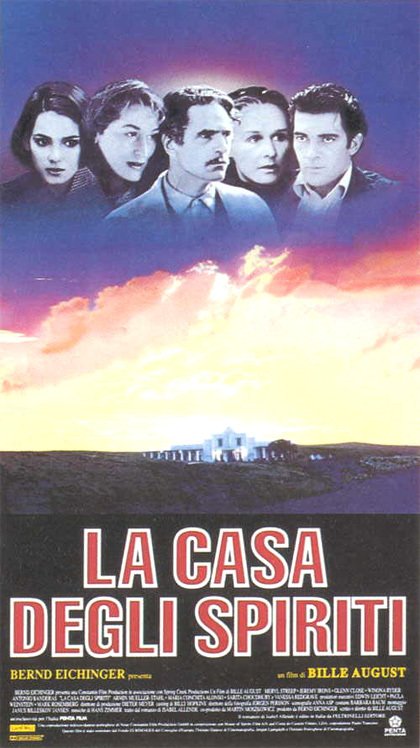 Il poster italiano de La casa degli spiriti del 1993