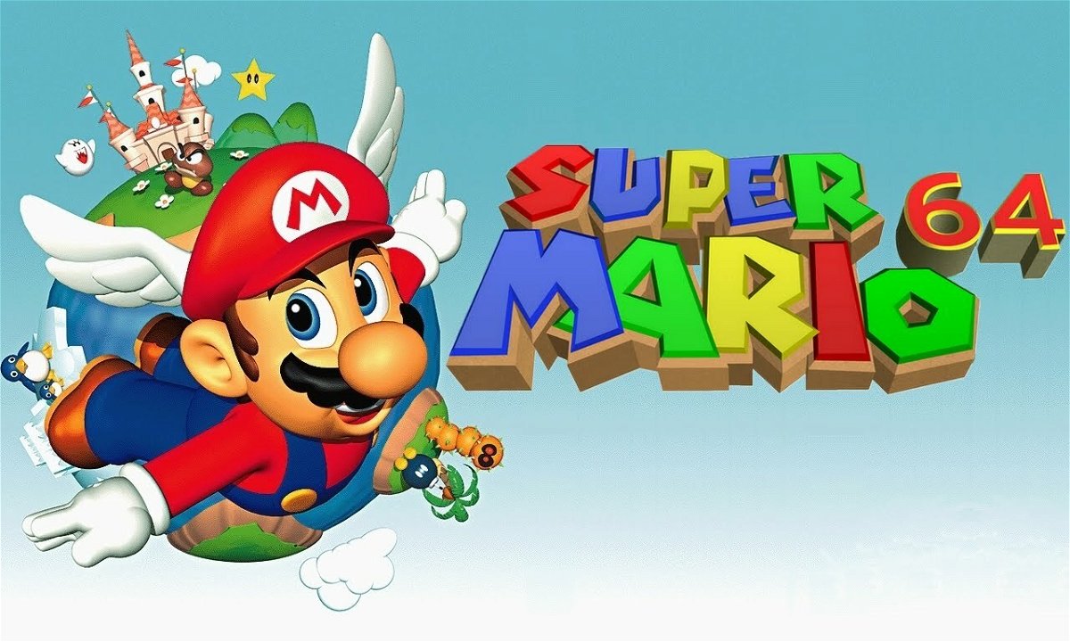 L'immagine promozionale di Super Mario 64