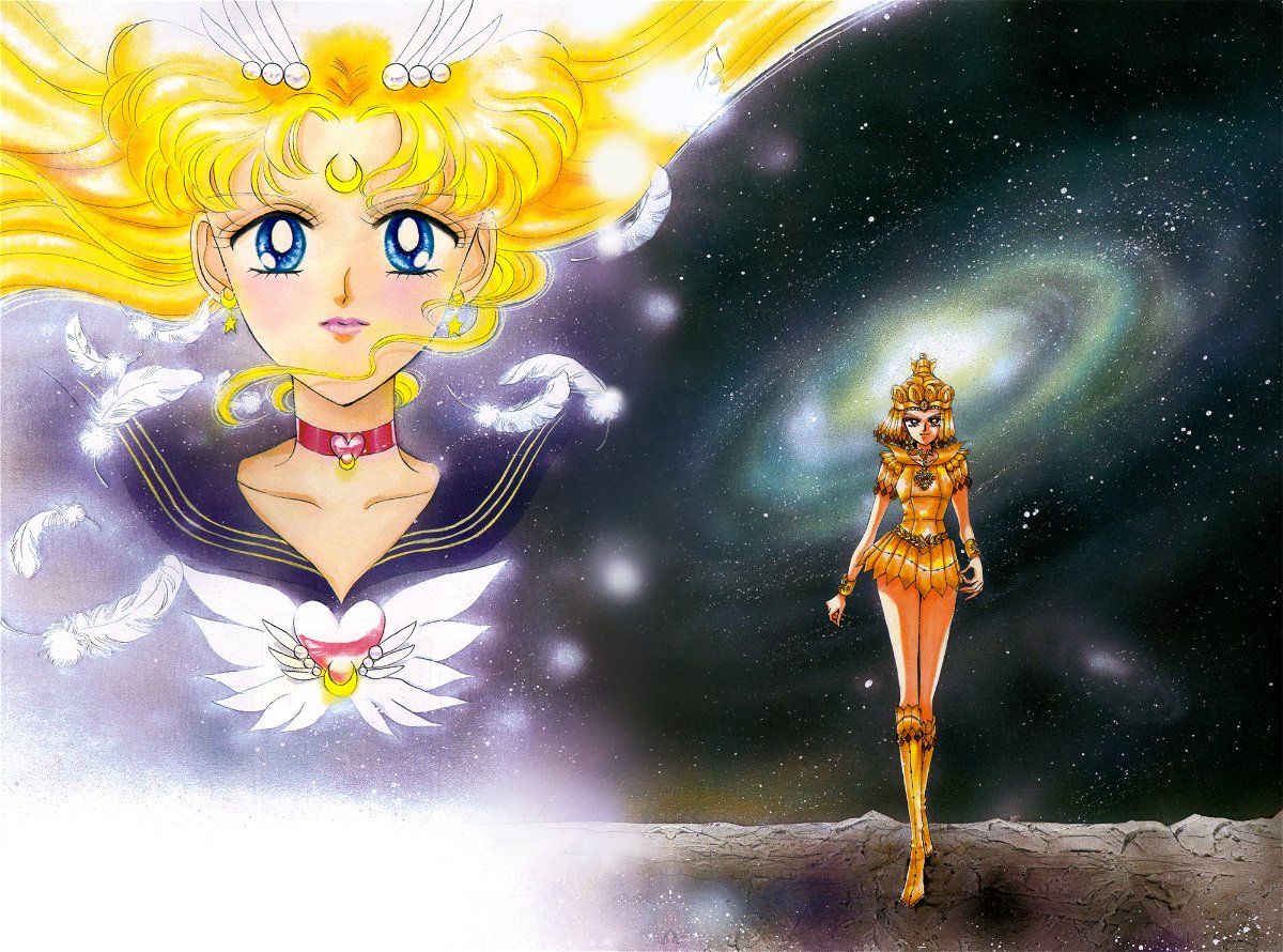 Sailor Moon e Sailor Galaxia disegnate da Naoko Takeuchi