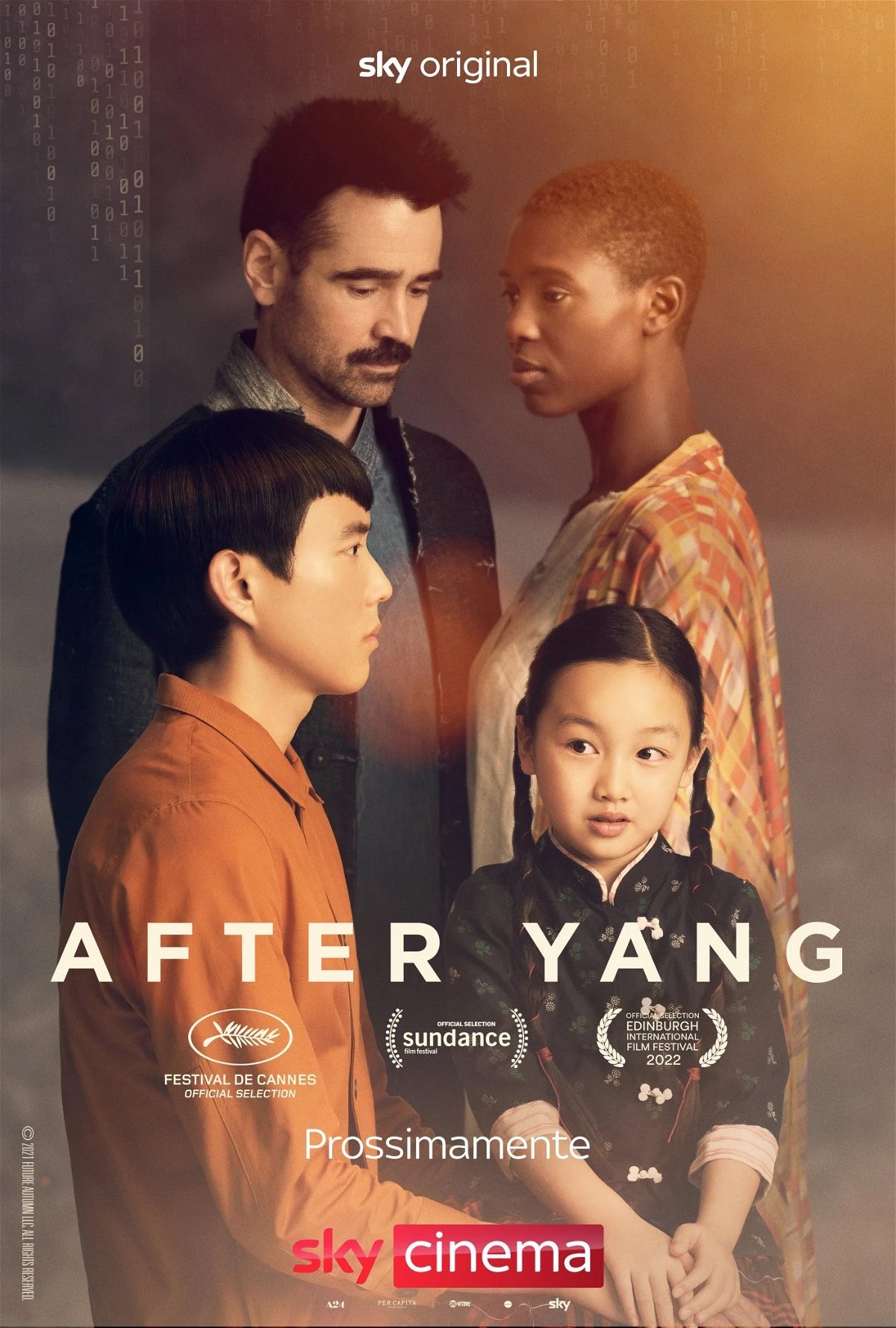 After Yang | Poster ufficiale - Foto di gruppo dei quattro protagonisti uno vicino all'altro