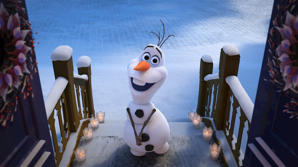 Un'immagine che vede protagonista il simpatico pupazzo di neve Olaf