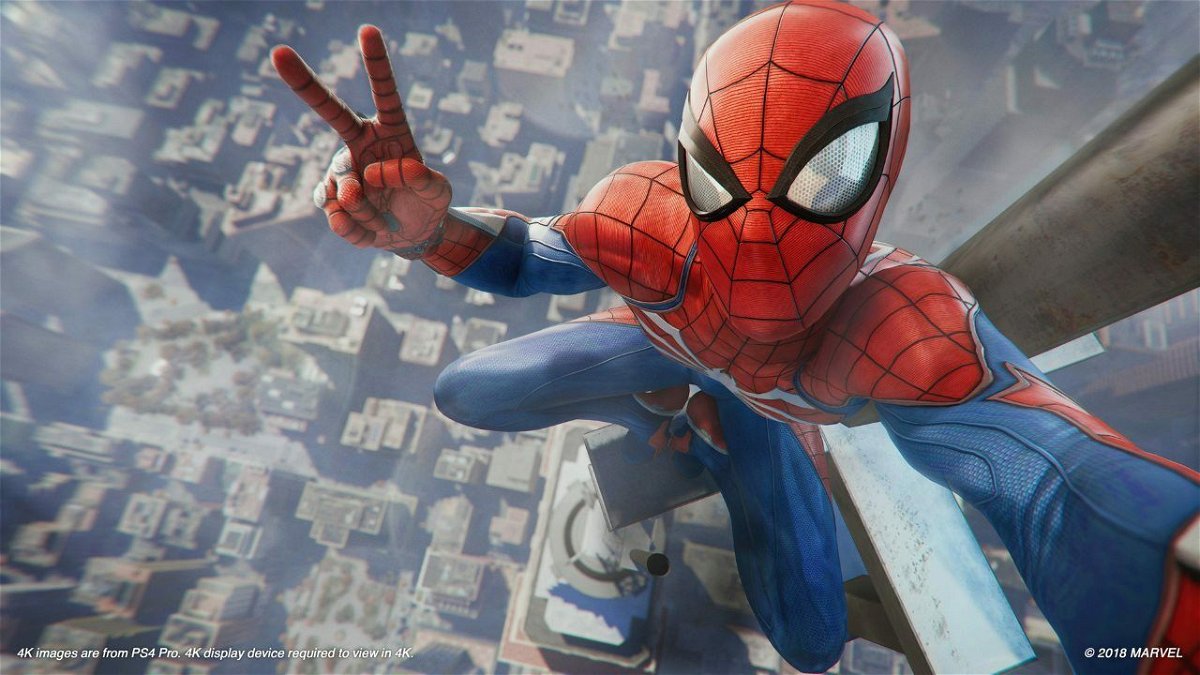 Spider-Man nel gioco omonimo su PS4