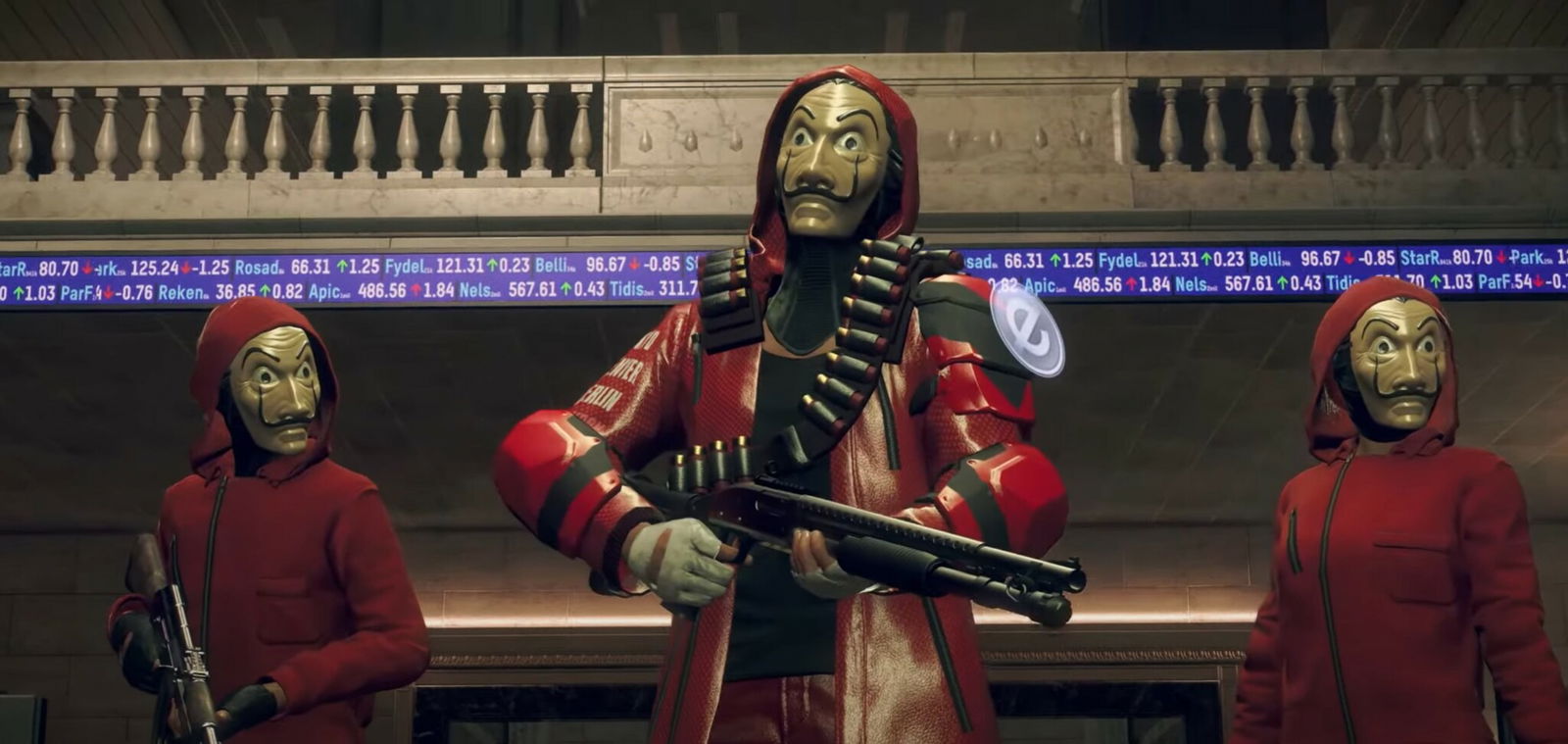 Clicca per vedere l'immagine originale Le skin de La casa di carta in Watch Dogs Legion